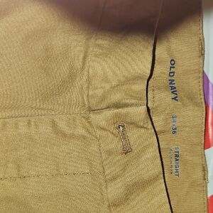 Old Navy Men's Straight Fit Pants - Tan 34 waist